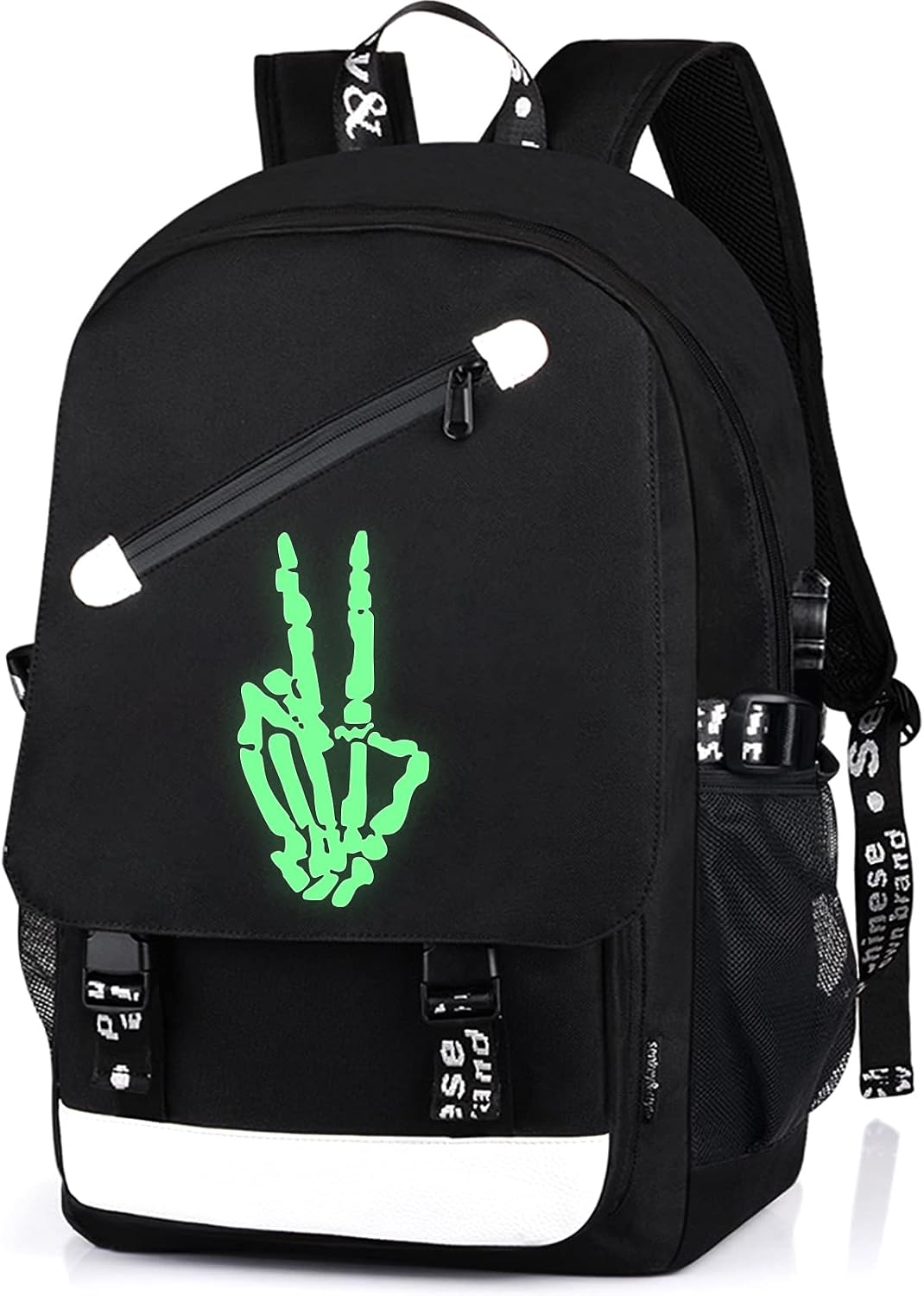 Glow Anime School Backpack with USB Port and Lock