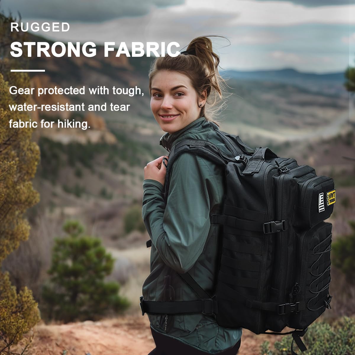 NWT Xpedition 40L Military Tactical Backpack with Laptop Compartment – MOLLE Work & Outdoor Rucksack – Khaki