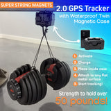 Magnetic Real-Time GPS Tracker with Waterproof Case, Instant Alerts & Live Vehicle Tracking – Black