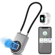 Bluetooth Fingerprint Cable Padlock with App Control, USB-C Rechargeable Smart Security Lock for Luggage, Locker & Travel Gear