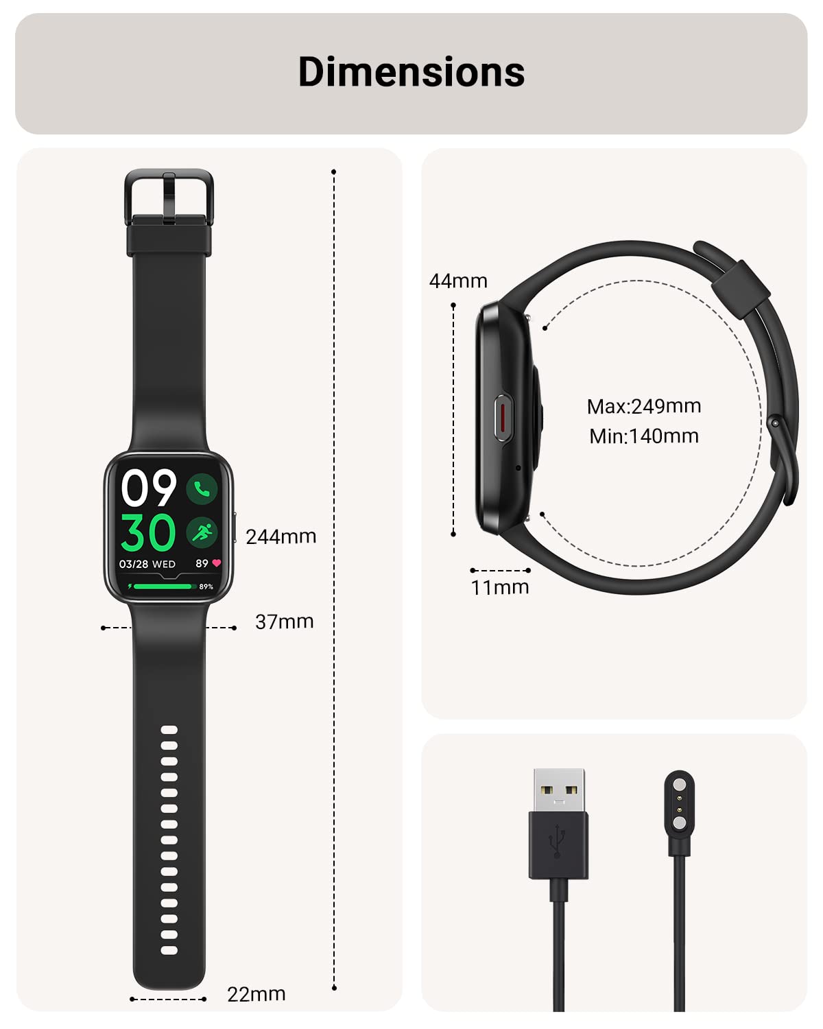 Pro Series 8 Smart Watch with Alexa Built-in & Bluetooth Calling – 1.8" HD Screen, 100+ Sports, SpO2 & Heart Rate Monitor