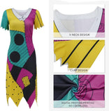 Women’s Patchwork Sally-Inspired Dress – Halloween & Christmas Carnival Costume 🎃💃
