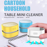 ODISTAR Mini Desktop Vacuum Cleaner Cordless 360° Rotating Table Dust Sweeper for Keyboard Office Home Cleaning