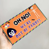Reversible Trick or Treat Halloween Sign – Double-Sided Candy Bowl Door Hanger (10x5 Inch PVC)