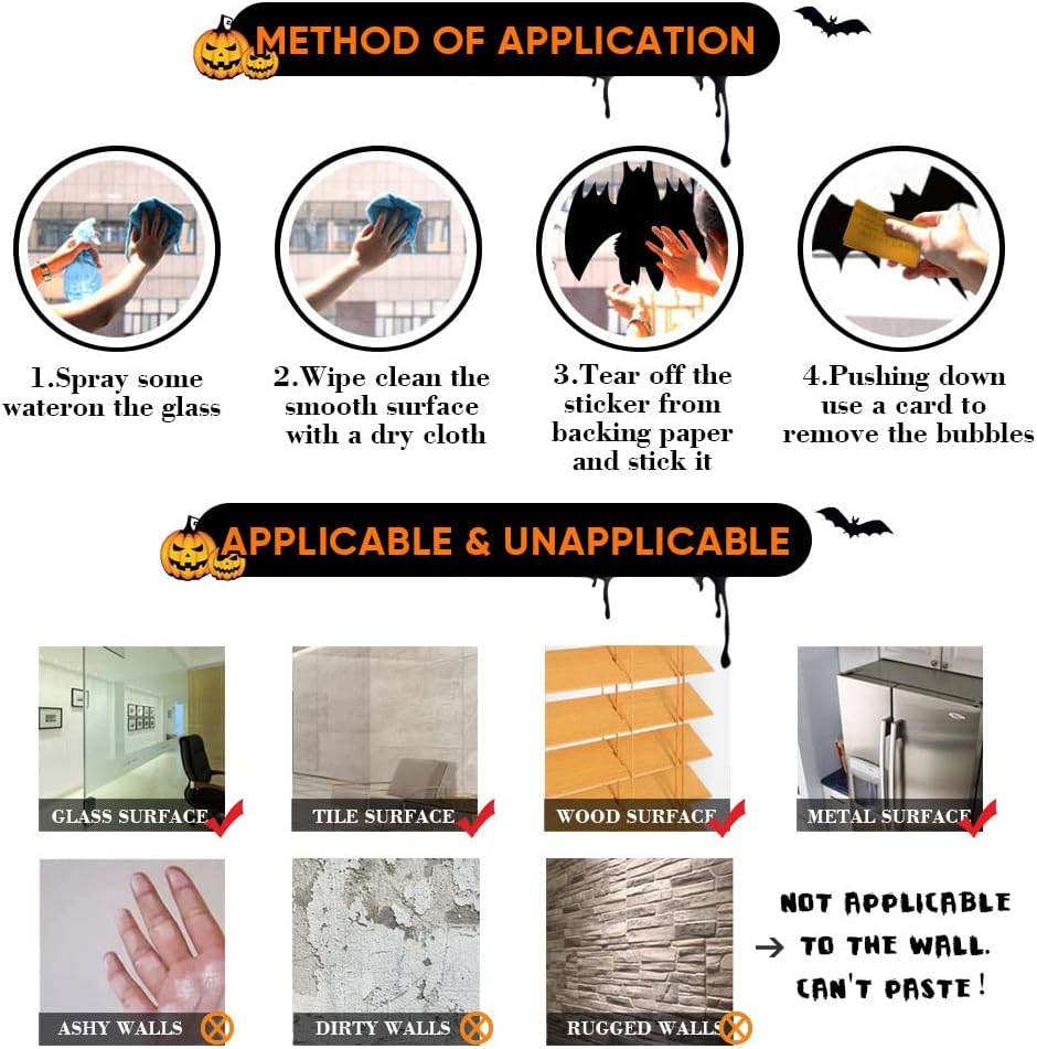 Halloween Witch Window Clings – 44 PCS Double-Sided Reusable Stickers for Glass Doors & Windows