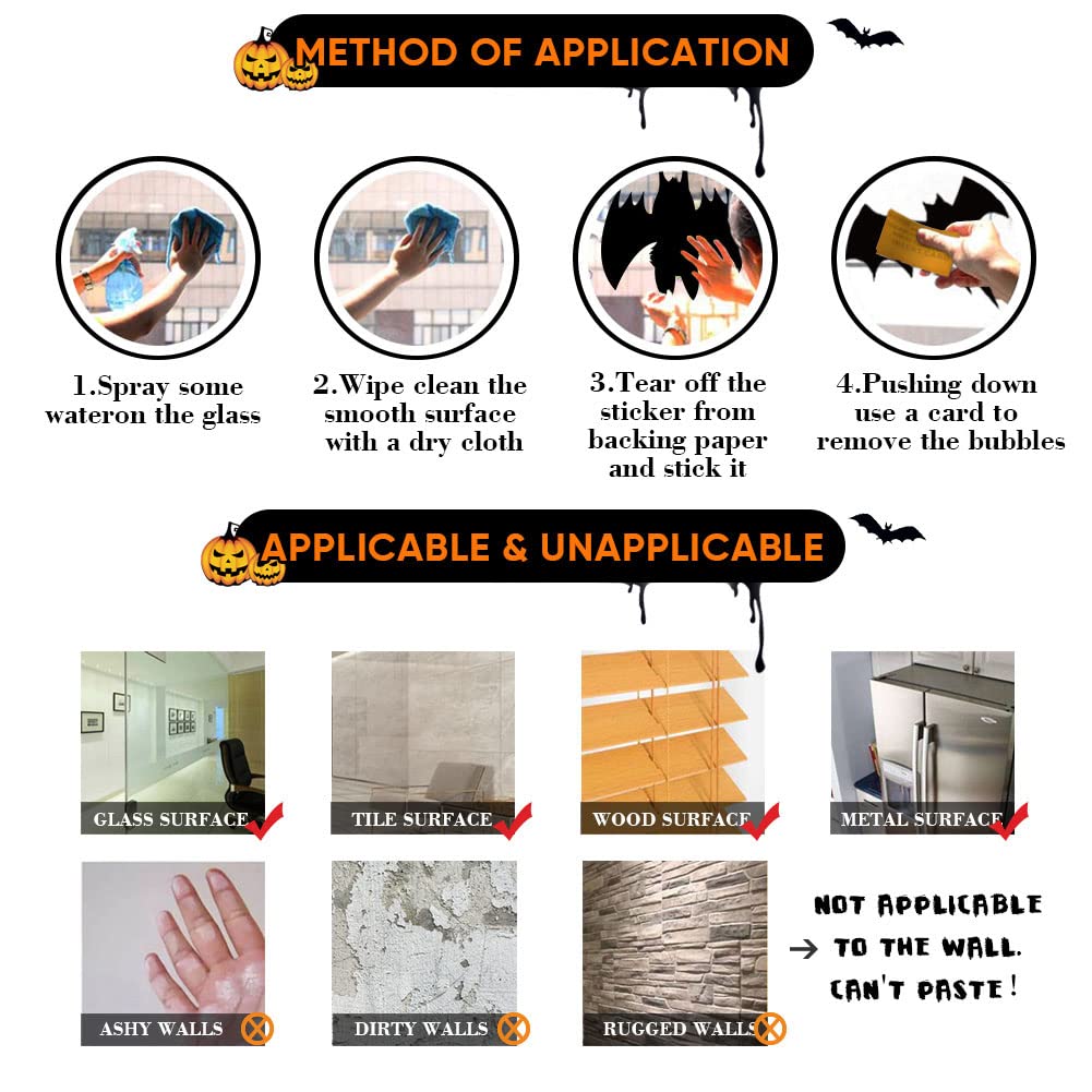 Halloween Witch Window Clings – 44 PCS Double-Sided Reusable Stickers for Glass Doors & Windows