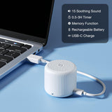 Ultra Mini White Noise Machine Portable Sleep Sound Soother with 15 Natural Sounds, 32 Volume Levels & USB-C Rechargeable Battery – Travel Pocket Size White