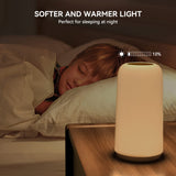Modern RGB Touch Table Lamp – Dimmable Nightstand Light with Sleep Mode & 3 Brightness Levels