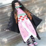 Pink Kimono Cosplay Outfit Set – Anime-Inspired Halloween Costume for Women 🎀✨