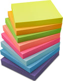 8-Pack Multicolor Sticky Notes, 800 Sheets Total