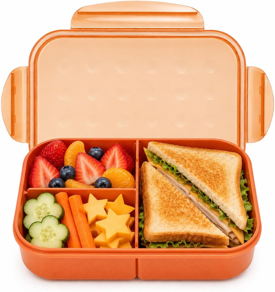 Purple 1150 ml 3-Compartment Bento Lunch Box