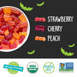 YumEarth Organic Halloween Gummy Fruits – 15 Snack Packs, Allergy-Free & Non-GMO Fruit Candy (Strawberry, Cherry, Peach)