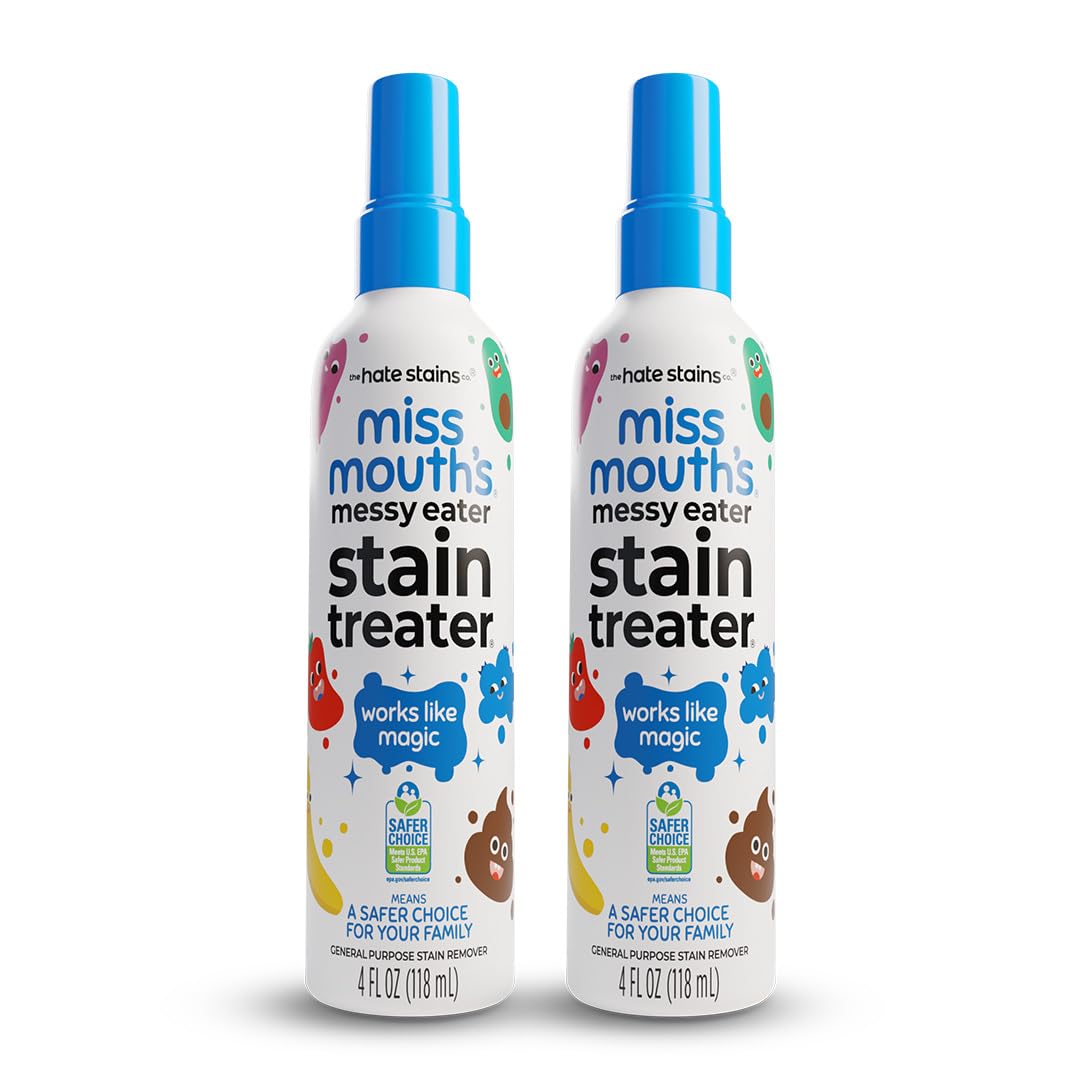 Miss Mouth’s Messy Eater Stain Remover Spray – Fast Acting Laundry Stain Cleaner for Baby Clothes & Fabrics