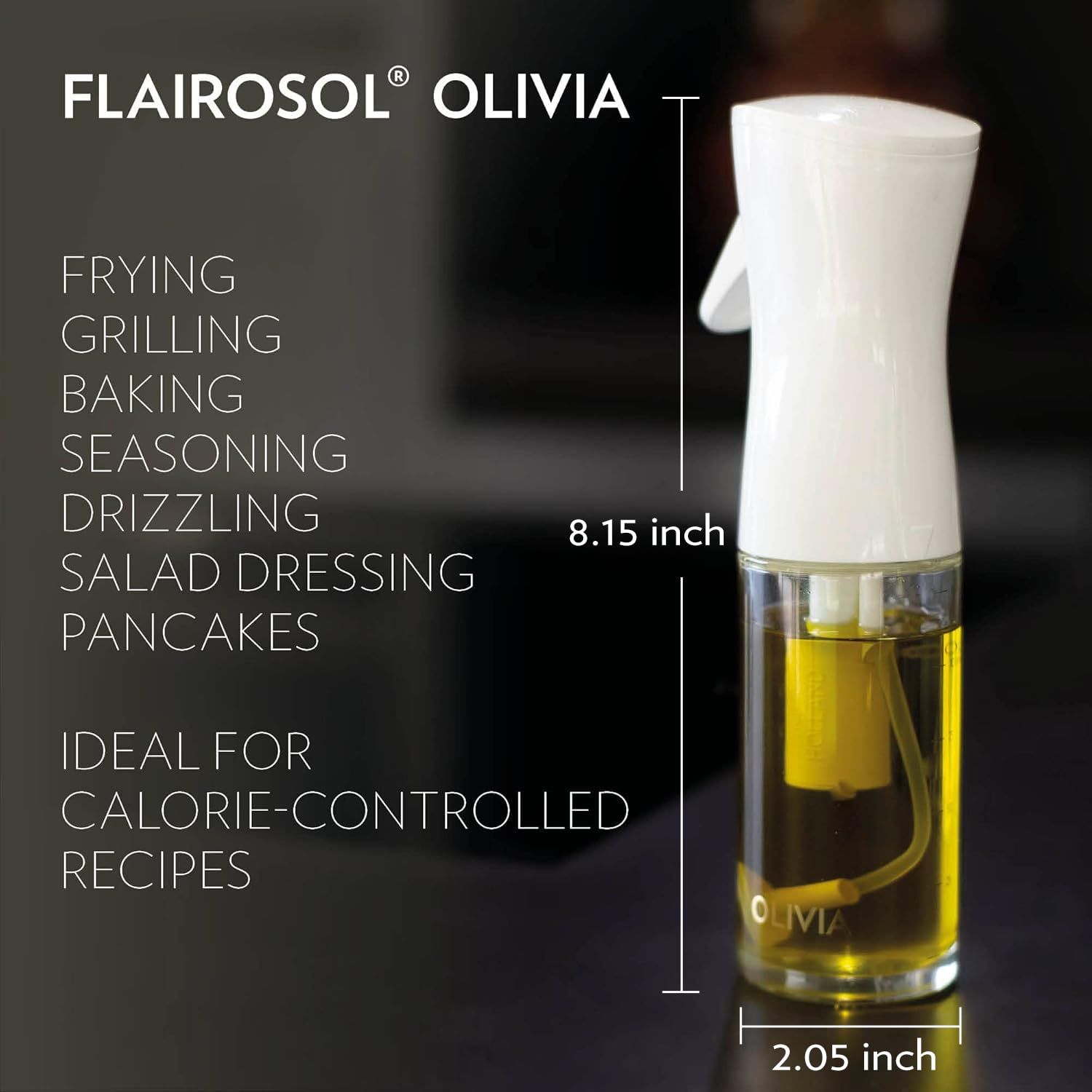 Precision Olive Oil Sprayer Bottle – Fine Mist Dispenser for Cooking, Air Fryer & Salad