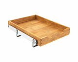 DINDON Oak Wood Single-Tier Pull-Out Cabinet Shelf – Wide Slide-Out Drawer for Under-Cabinet Storage (1 Tier)