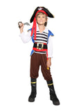 Kids Skeleton Pirate Costume – Deluxe Halloween Outfit for Boys with Spooky Pirate Design and Soft Polyester Fabric