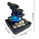 Compact Pavilion Tabletop Water Fountain with LED Orb – Indoor Zen Decor with On/Off Switch
