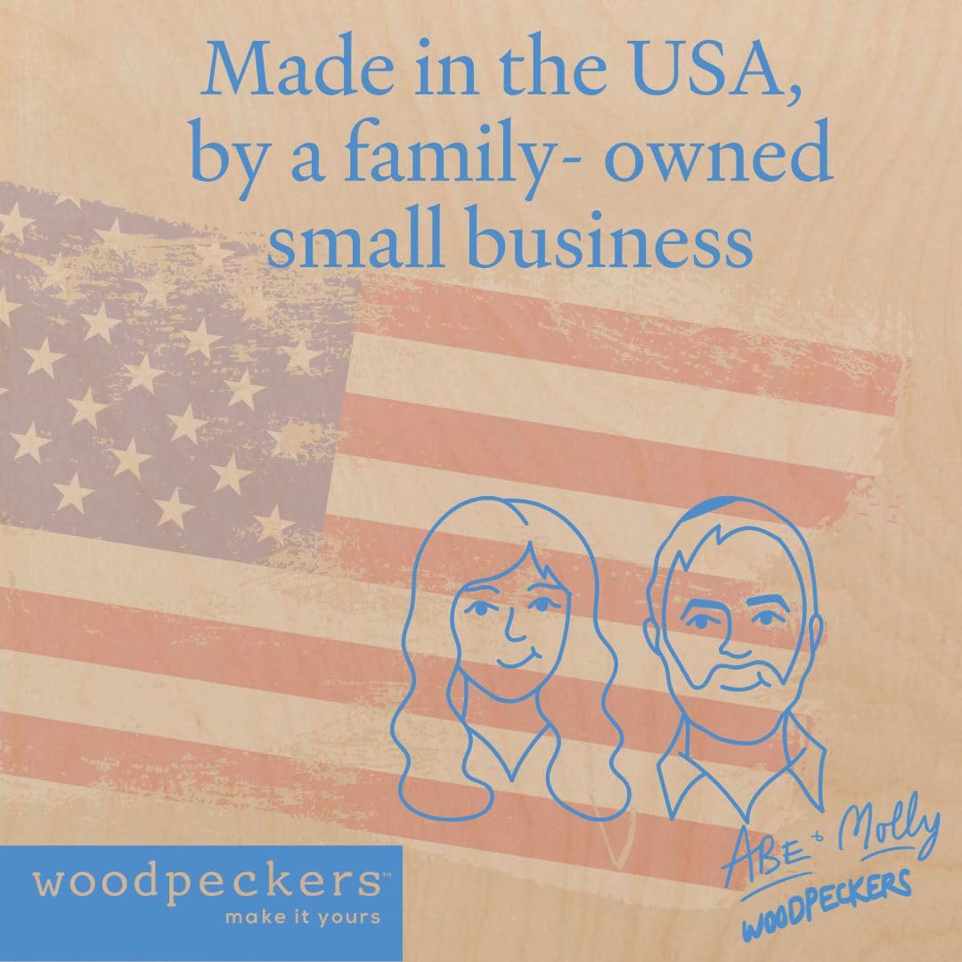 Woodpeckers 12" Unfinished Wooden Ghost Cutout – DIY Halloween Craft Decoration (Birch Plywood)