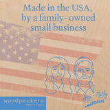 Woodpeckers 12" Unfinished Wooden Ghost Cutout – DIY Halloween Craft Decoration (Birch Plywood)