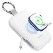 5000mAh Portable Charger for Apple Watch & iPhone – Keychain Travel Power Bank (White)