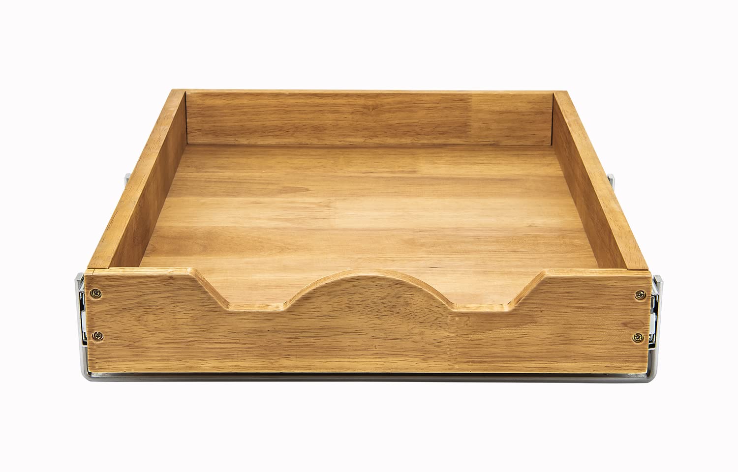 DINDON Oak Wood Single-Tier Pull-Out Cabinet Shelf – Heavy-Duty Slide-Out Drawer for Under-Counter Storage (1 Tier)