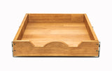 DINDON Oak Wood Single-Tier Pull-Out Cabinet Shelf – Heavy-Duty Slide-Out Drawer for Under-Counter Storage (1 Tier)