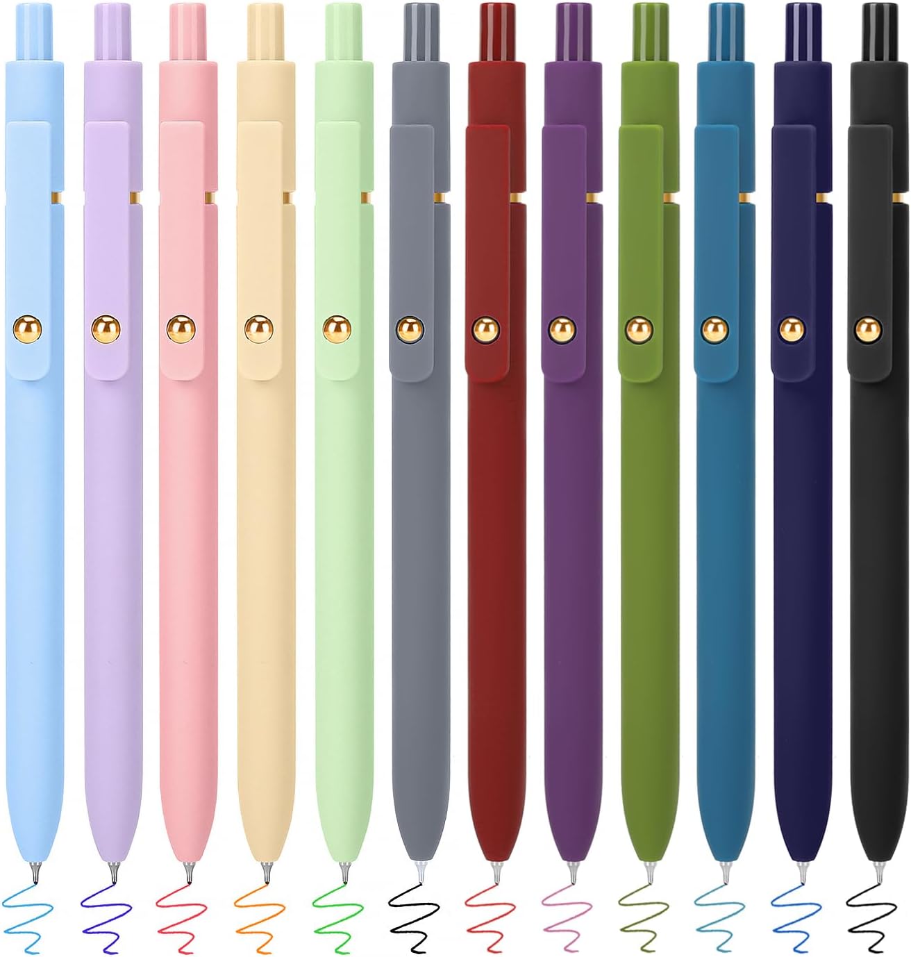 6-Pack Quick-Dry Multicolor Gel Pens with 0.7 mm Tips