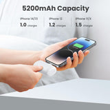 Mini 5200mAh Portable Charger for iPhone – Compact Plug-In Power Bank (2 Pack)