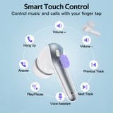 TAGRY X08 Wireless Bluetooth Earbuds with LED Power Display, Wireless Charging Case & 60H Playback – Waterproof Stereo Headphones White