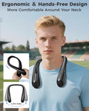 Rechargeable Bladeless Neck Fan – 360° Wearable Cooling Fan with 3 Speeds & 5000mAh Battery