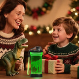 14 oz Kids Dinosaur Light-Up Water Bottle – BPA-Free Leakproof Tritan School Bottle with Carry Strap