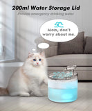 NPET 1.6L Cat Water Fountain with Leaf Spout – Triple Filtration & Ultra-Quiet Circulation (White)