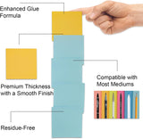 8-Pack Multicolor Sticky Notes, 800 Sheets Total