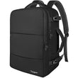 Taygeer Carry-On Travel Backpack with USB Charging Port & Shoe Compartment – 17.3” Laptop, Black