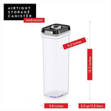 Dwellza 1.8L Airtight Food Storage Containers – Set of 2 BPA-Free Pantry Canisters
