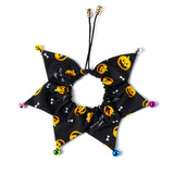 Halloween Hat & Collar Suit for Cats and Small Dogs – Pumpkin & Spider Pattern with Jingle Bells