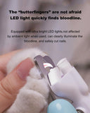 LED Pet Nail Clippers with Safety Light, Stainless Steel Blades, Safety Lock, and Ergonomic Whale-Shaped Handle for Dogs and Cats