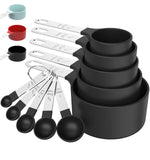 10-Piece Measuring Cups & Spoons Set – Food-Grade Stainless Steel & Plastic, Precise Kitchen Measuring Tools