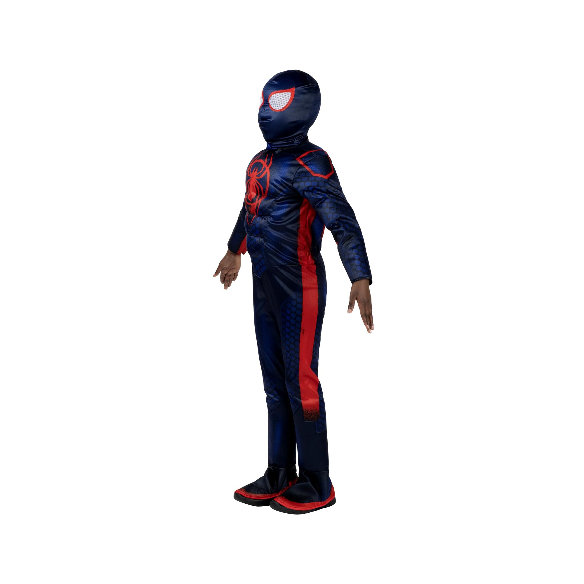 Miles Morales Qualux Costume for Kids – Deluxe Muscle Jumpsuit with Mask | Spider-Verse Hero Outfit