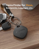 ATUVOS Air Tracker Tags 4 Pack, Apple Find My Compatible Bluetooth Tracker, IP67 Waterproof, Replaceable Battery, Anti-Loss Item Locator for Keys, Wallet, Luggage