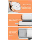 Foldable Travel Garment Steamer 3-Second Heat-Up Compact Portable Clothes Wrinkle Remover with Auto Safety Shut-Off