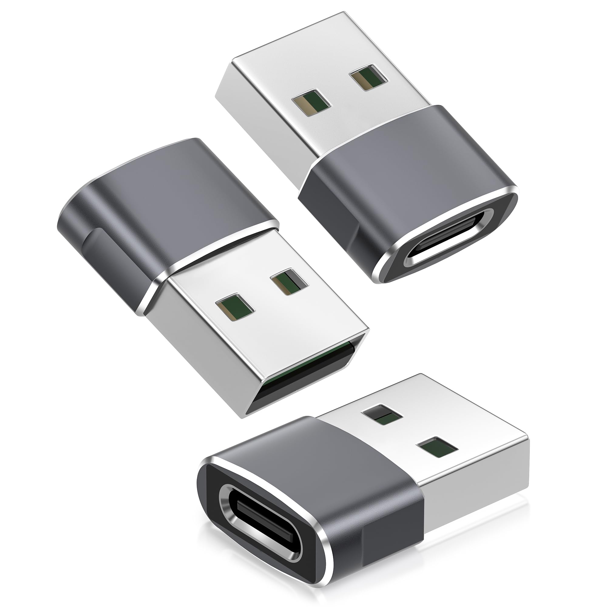 USB-A to USB-C Adapter – Aluminum Type-C Converter for Charging & Data Transfer