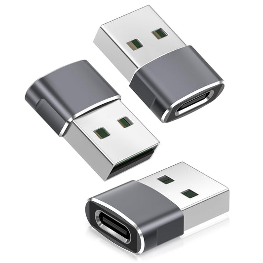 USB-A to USB-C Adapter – Aluminum Type-C Converter for Charging & Data Transfer