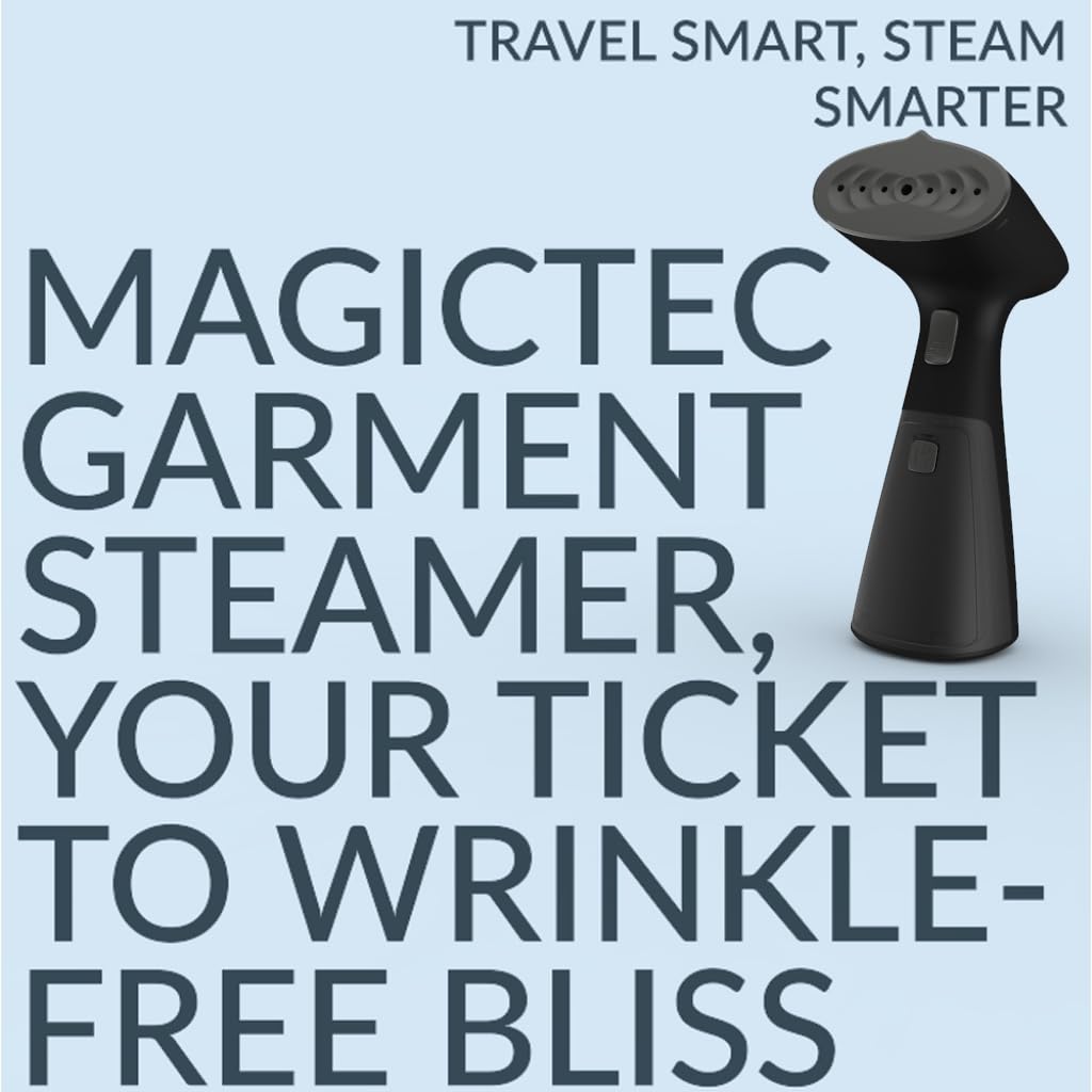 Professional Handheld Garment Steamer with Fast Heat, Leakproof Portable Wrinkle Remover for Travel & Home Use