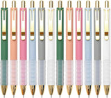12-Pack Gold Retractable Black Ink Ballpoint Pens