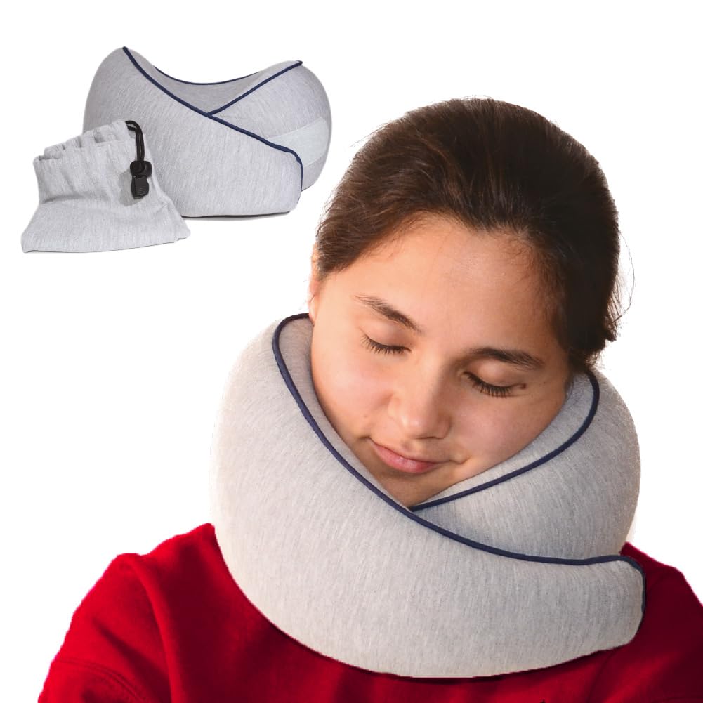 Memory Foam Travel Neck Pillow for Airplane – Ergonomic Portable Neck Support Pillow