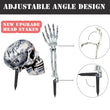 Realistic Skull and Bone Set – Creepy Skeleton Graveyard Halloween Yard Decoration (Gray, 3-Piece Set)