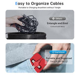 4 Pack 3-in-1 Retractable Charging Cable 3A Fast Charge & Data Sync Multi Connector USB Cable with Phone Stand Function – Red Blue Green Black