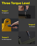 25-Piece Electric Screwdriver Set with 3 Torque Levels, 1500mAh Rechargeable Battery & LED Ring Light – Navy Blue
