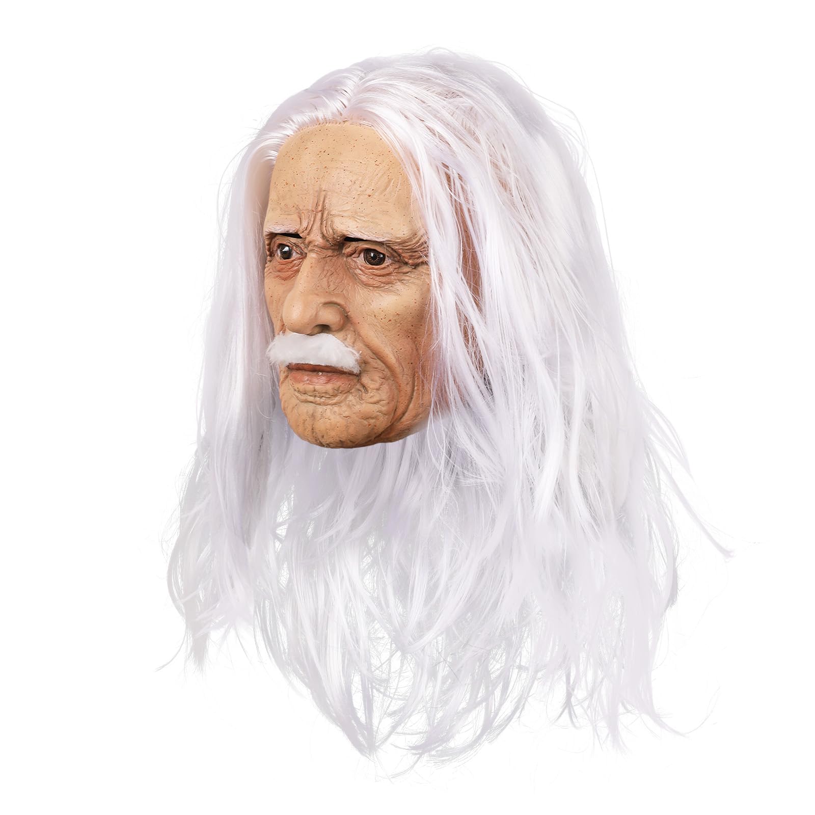 Realistic Old Man Latex Mask – Creepy Full Head Halloween Costume for Adults 🎭😱